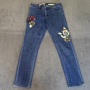 Anthropologie Pilcro and the Letterpress Jeans Size 27 Slim Boyfriend Sequin